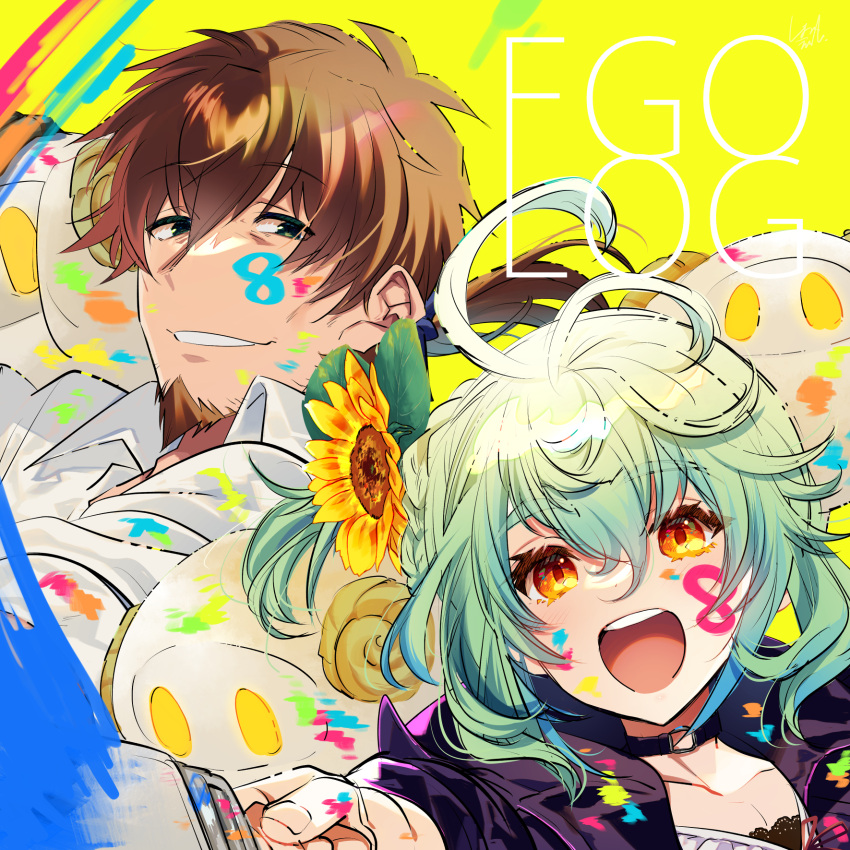 Safebooru - 2boys apollo (fate) blue ribbon brown hair choker ...