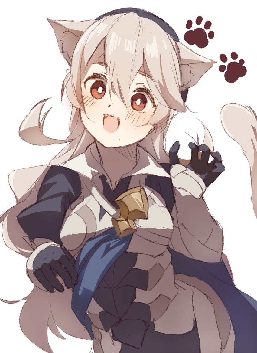 Safebooru - 1girl animal ears black hairband blue cape cape cat ears ...