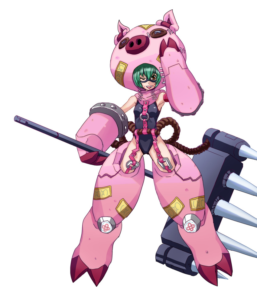 Safebooru - ;p animal costume arm up armpits bare shoulders bota button ...