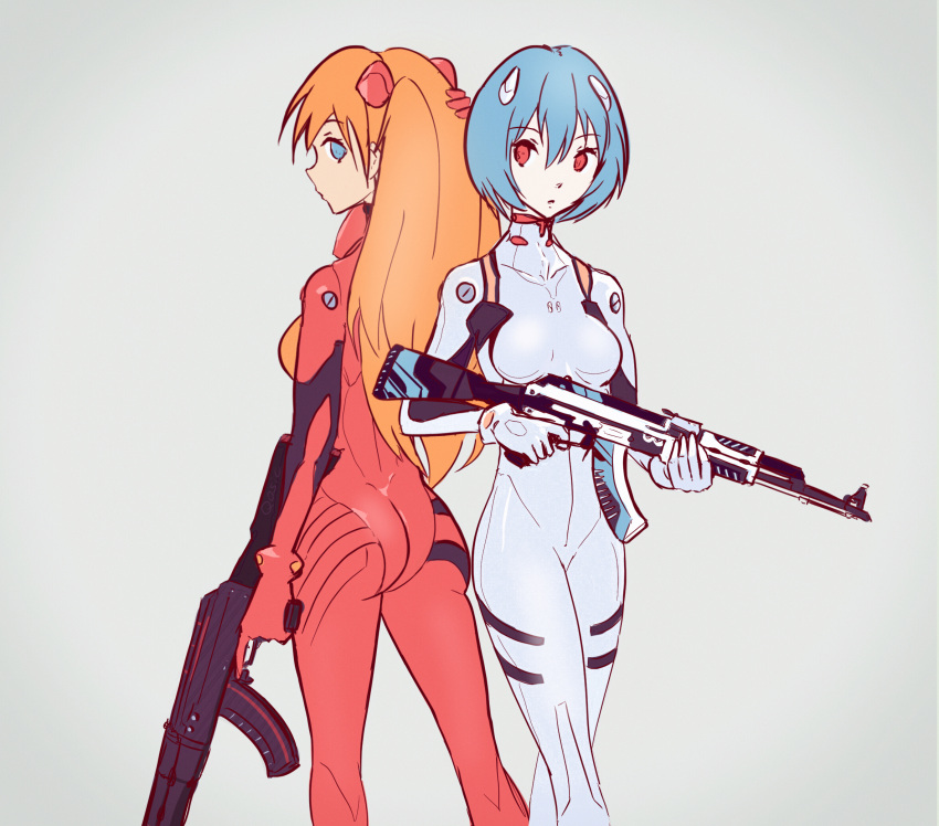 2girls adapted_object ayanami_rei
