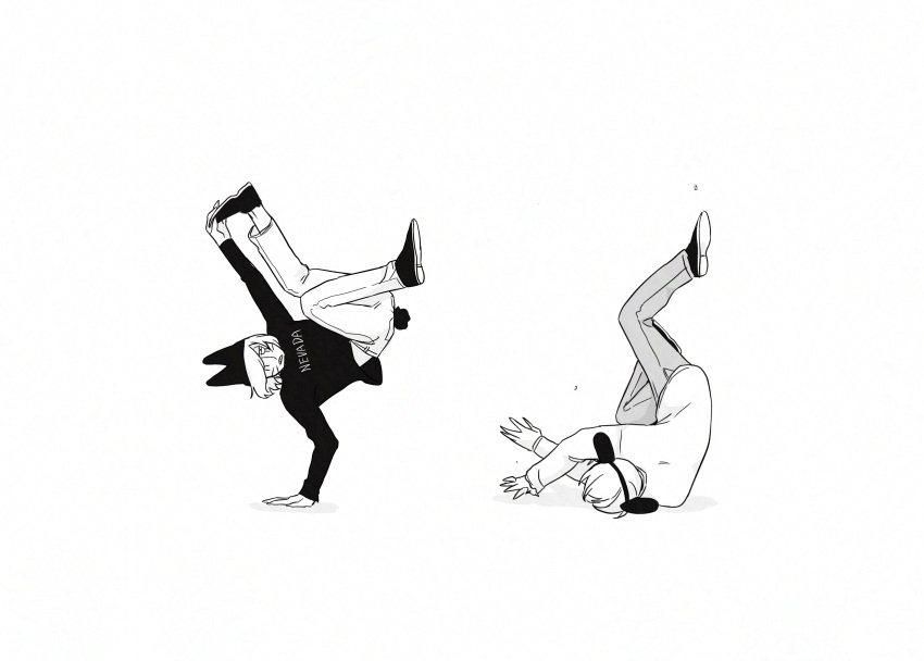 Safebooru - 2boys absurdres animal hat breakdance cat boy cat hat cat ...