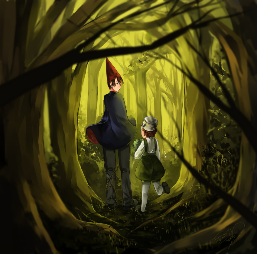 Safebooru 2boys frog (over the garden wall) gregory (over the garden