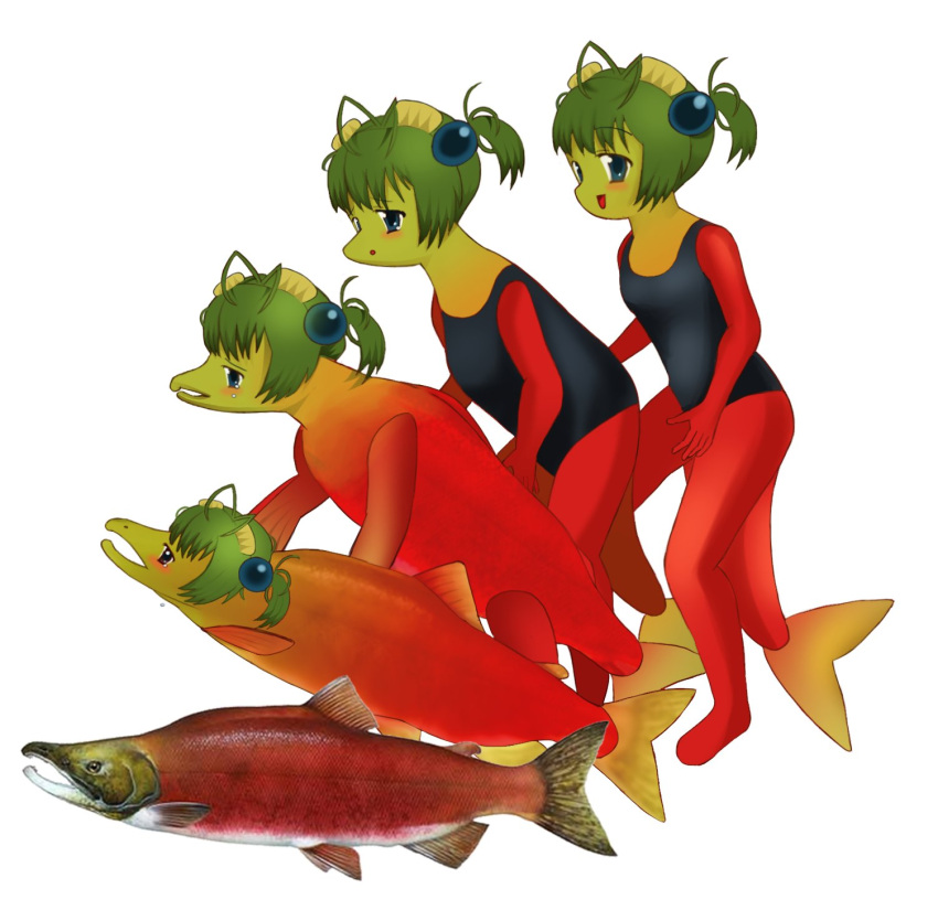 Safebooru - animorphs antenna hair avvunka blush fins fish fish tail ...