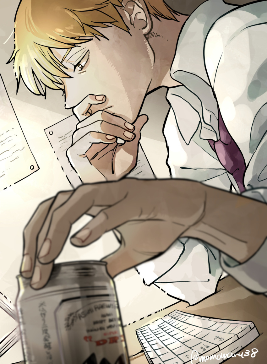 ...dutch_angle hand_on_own_face highres kotomaru male_focus mob_psycho_100 ...