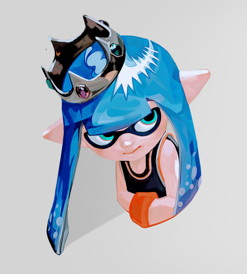 Safebooru - 1girl basketball jersey blue eyes blue gemstone blue hair ...
