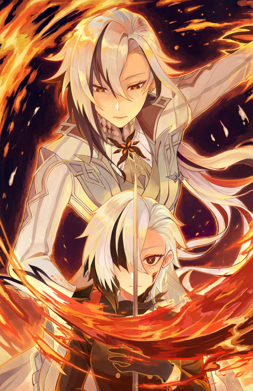 Safebooru - 2girls absurdres aged down arlecchino (genshin impact ...