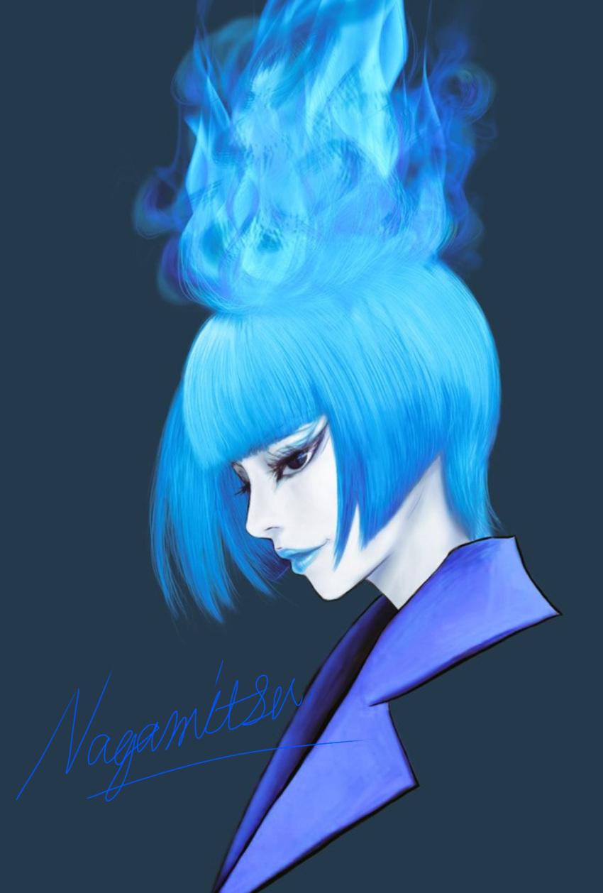 Safebooru - 1girl ancient greek clothes animification blue fire blue ...