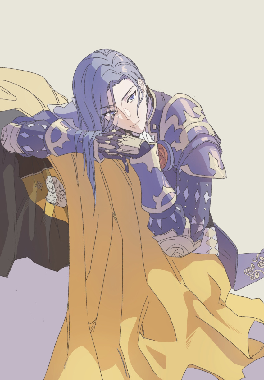 Safebooru - 1boy armor cape chinese commentary closed mouth commentary ...