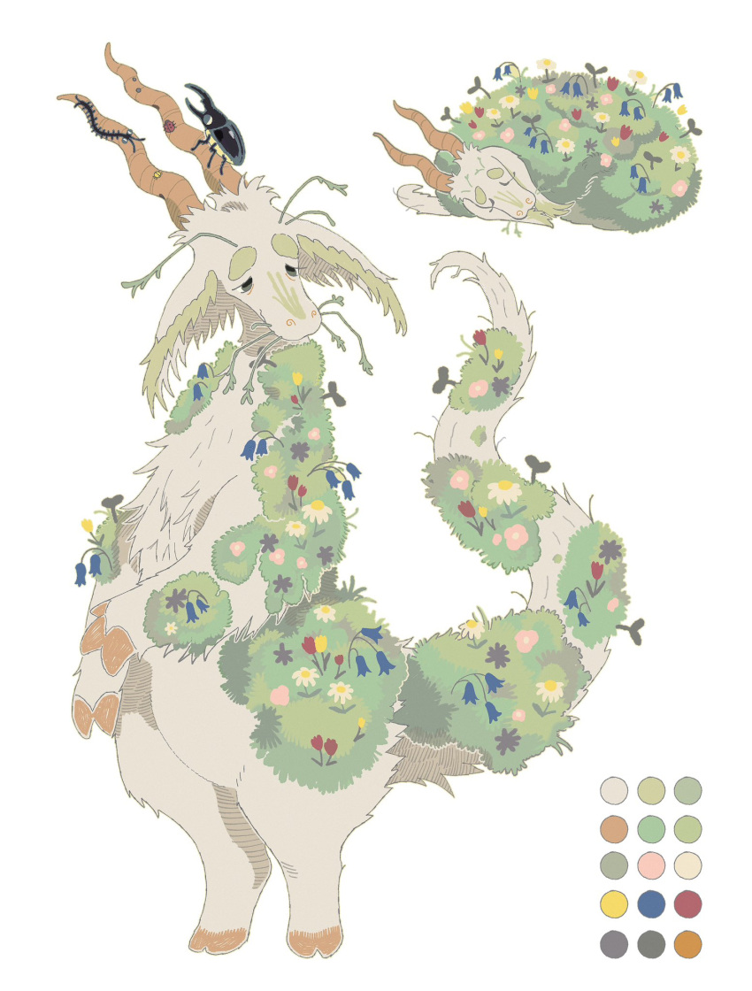 Safebooru - 1boy bug chewing claws color guide crosshatching dandelion ...