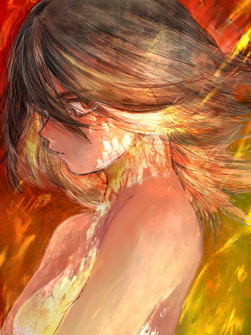 1girl absurdres fire floating_hair highres long_hair looking_at_viewer orig...