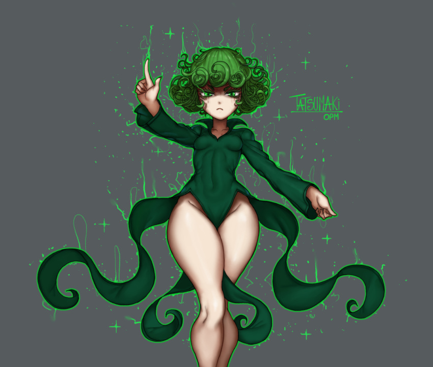 ...one-punch_man short_hair simple_background small_breasts solo tatsumaki ...