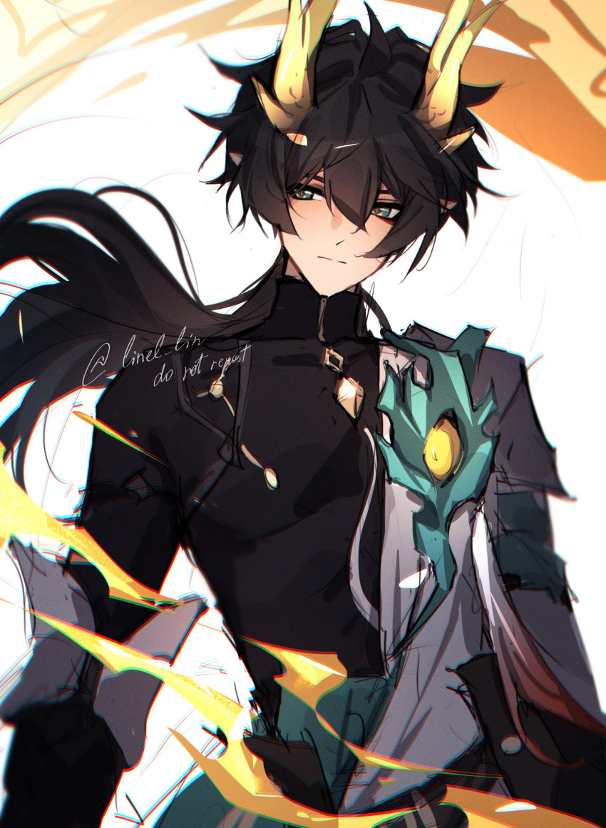Safebooru - 1boy black hair black shirt dan heng (honkai: star rail ...