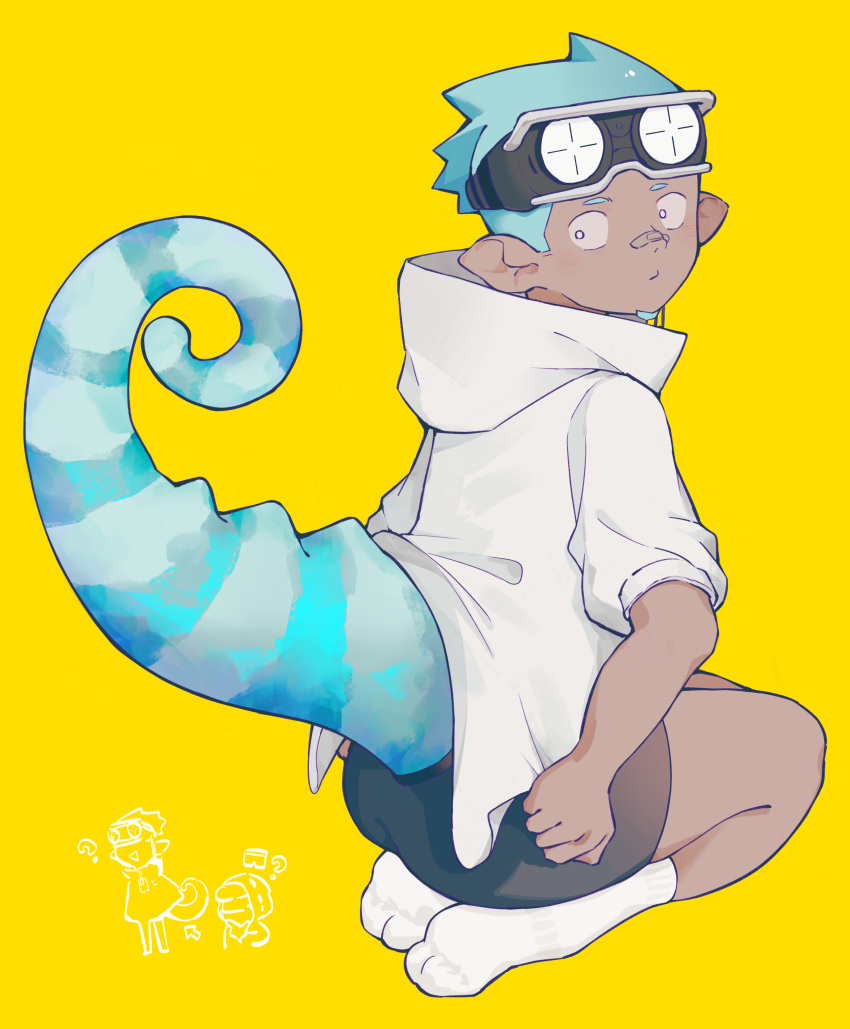 Safebooru - 1boy absurdres aqua hair arknights black gloves blue hair ...