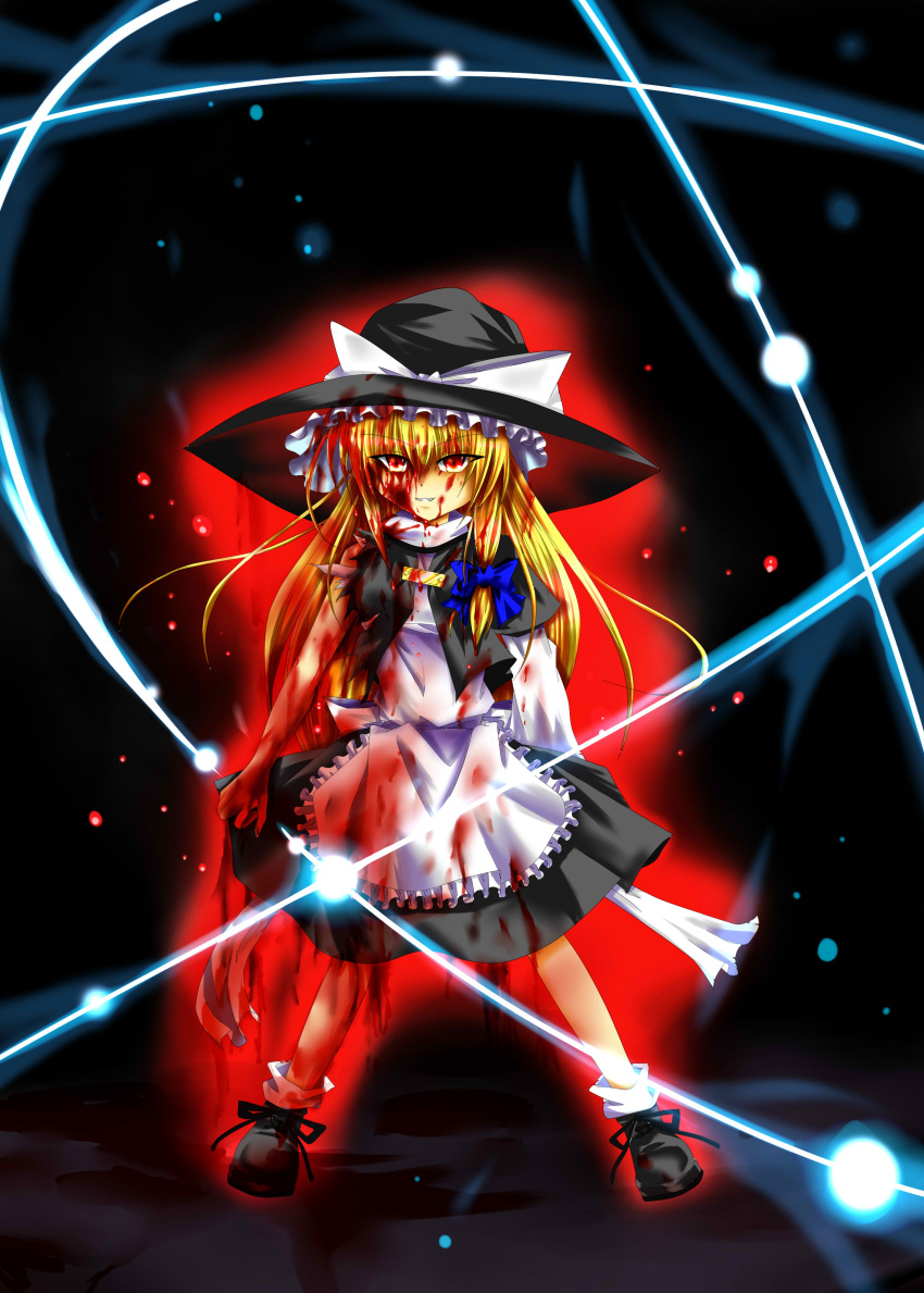 blonde_hair blood hat highres injury kirisame_marisa magic marisalove-toho ...