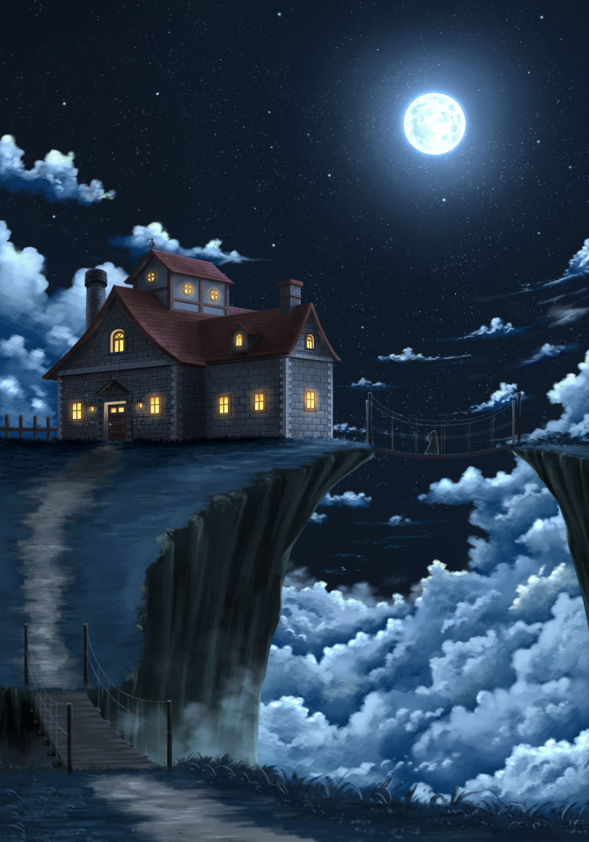 Луна над крышей дома. Сказочная ночь. Сказочные домики ночью. Зимний ночной пейзаж. Пейзаж ночь.