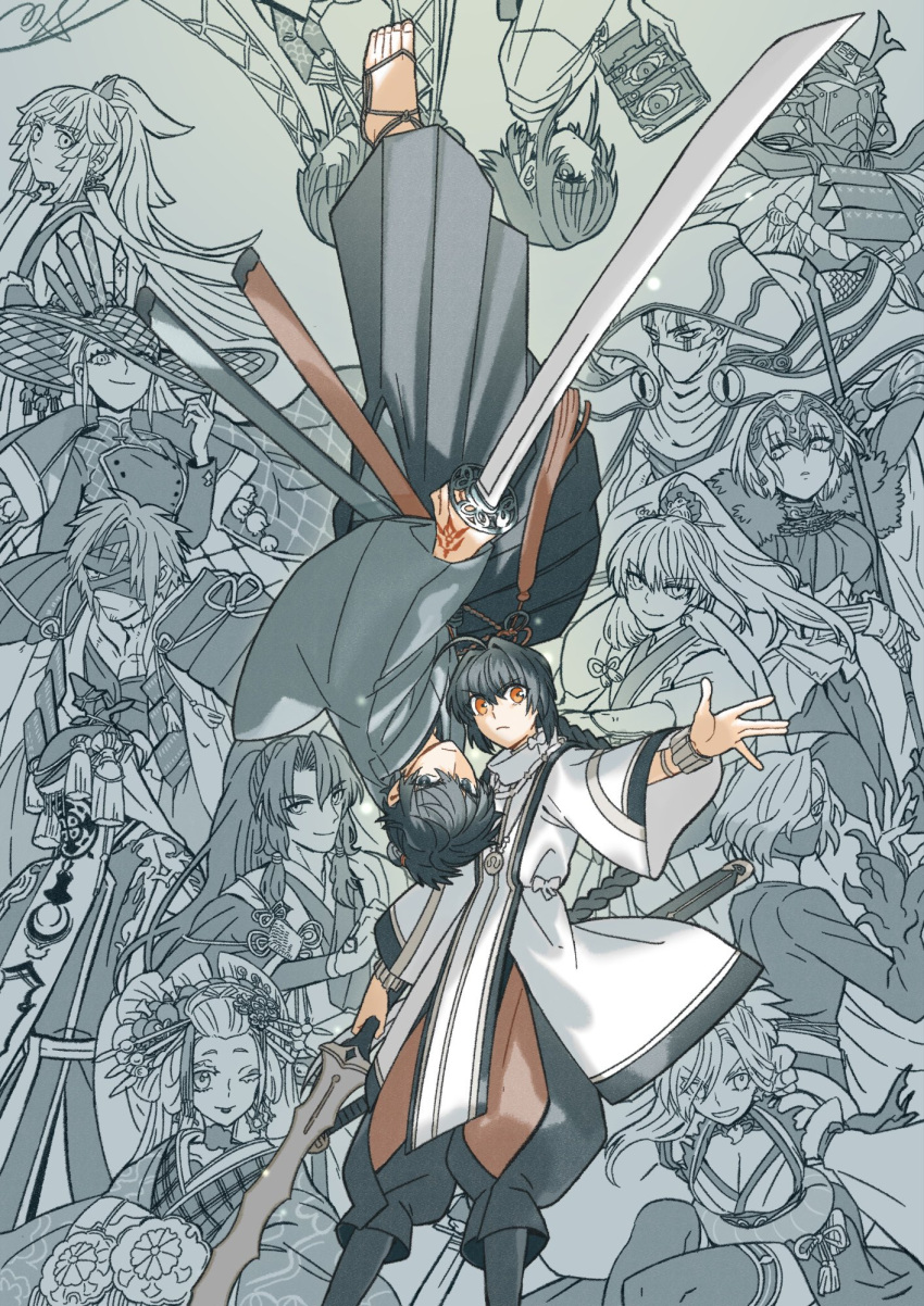 Safebooru - 1other 6+boys 6+girls ahoge androgynous archer (fate ...