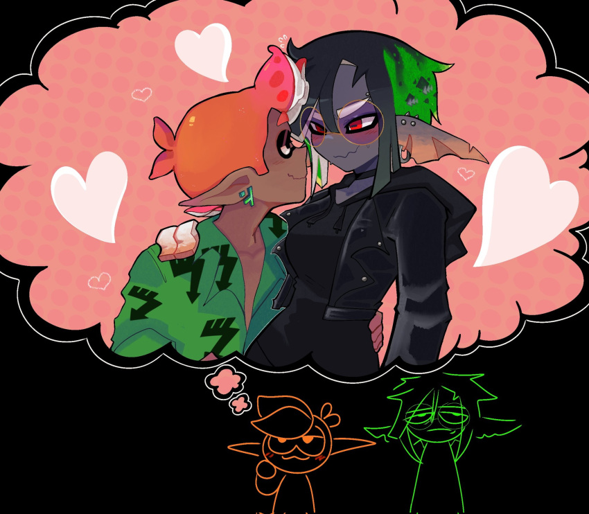 Splatoon Black Safebooru - 1boy 1girl baker (splatoon) black choker black hair black ...