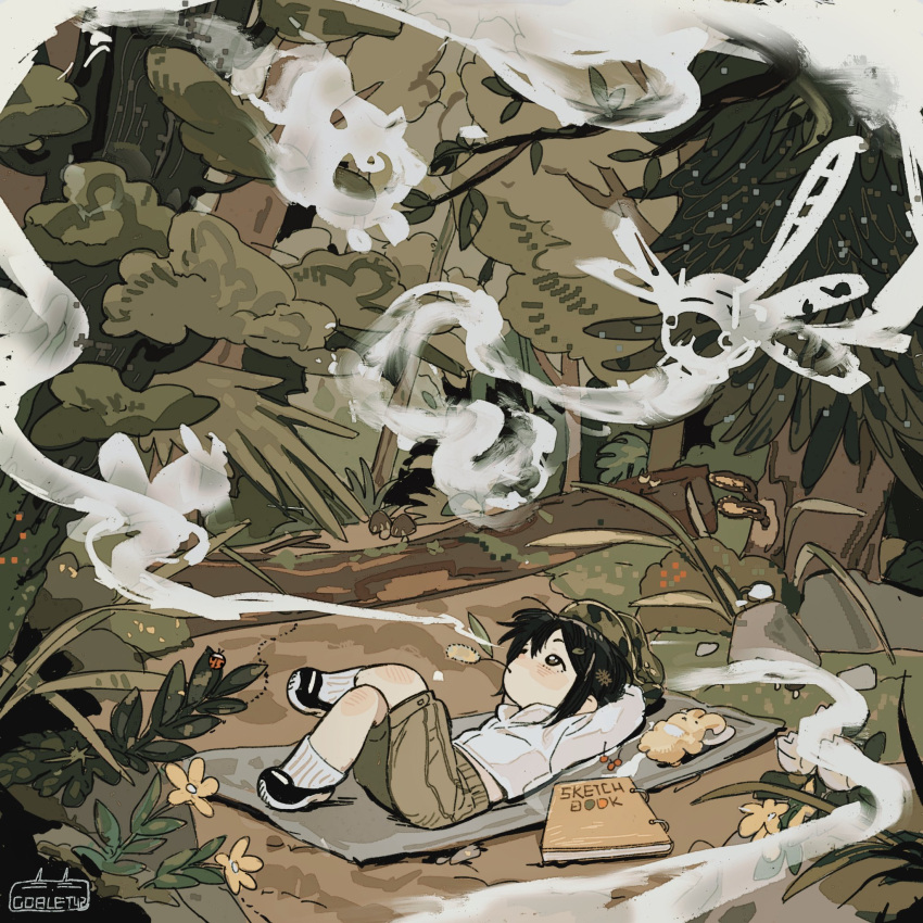 Safebooru 1girl Artist Name Asakusa Midori Black Hair Bug Camouflage safebooru-1girl-artist-name-asakusa-midori-black-hair-bug-camouflage
