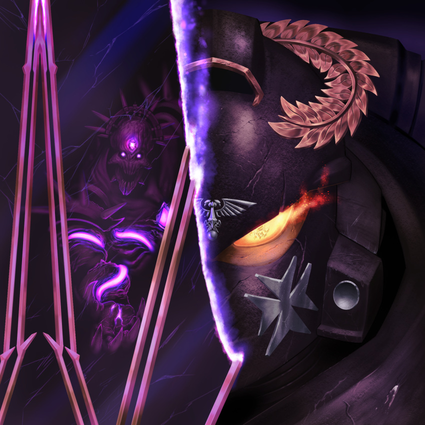 Safebooru - 1boy 1other adeptus astartes alien aquila (symbol) arcmimus ...