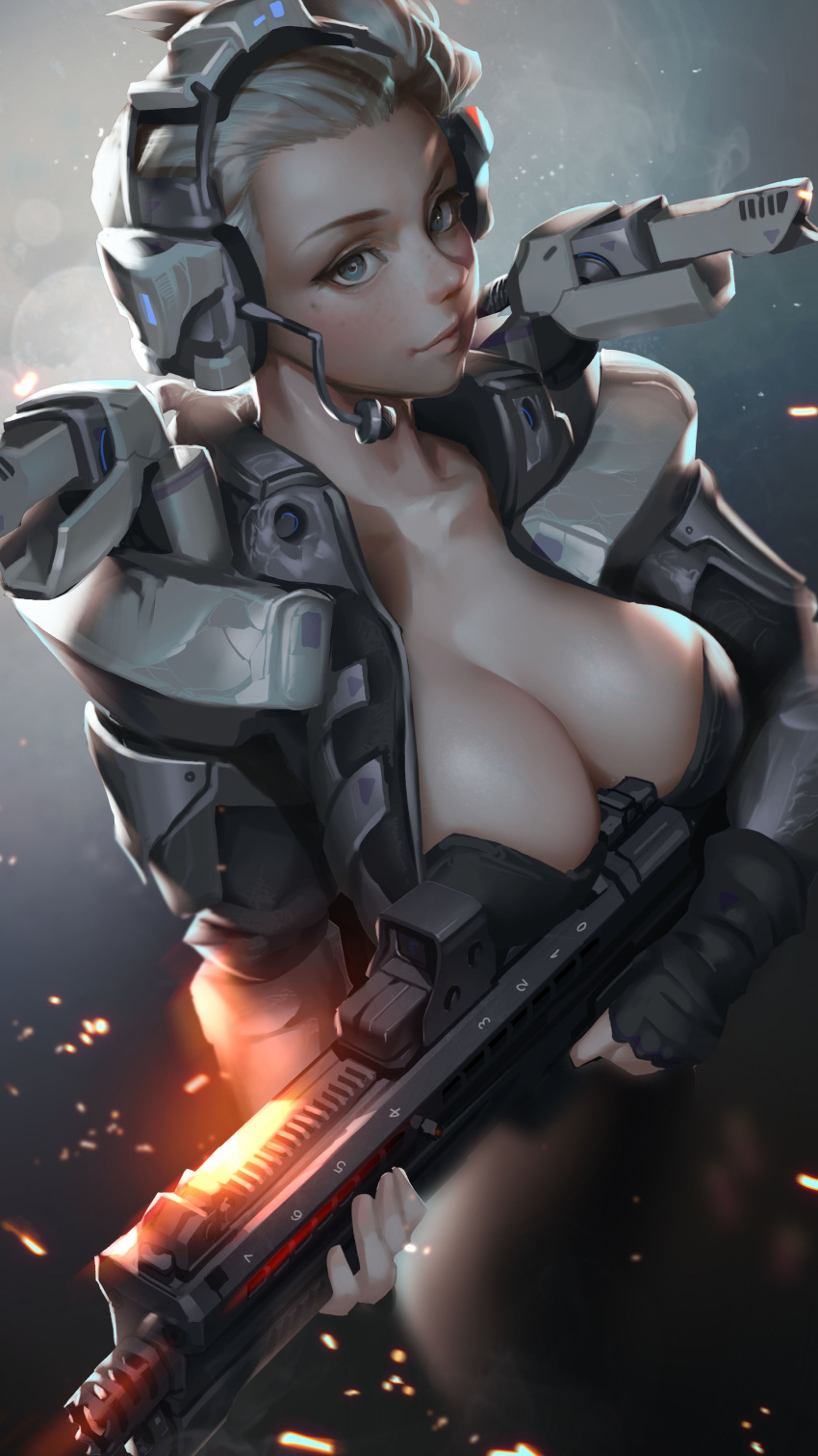 ...looking_at_viewer military_operator nose original power_armor science_fi...