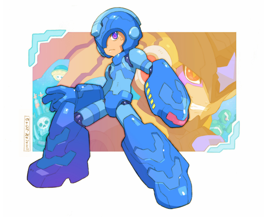 Safebooru - 2019 2boys adapted costume arm cannon bass (mega man) blue ...