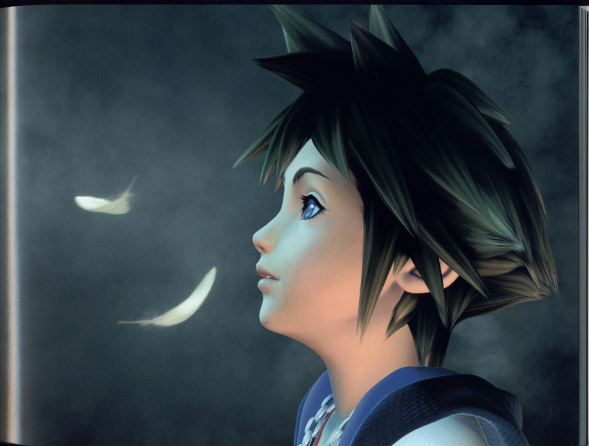 Safebooru - kingdom hearts kingdom hearts i official art scan sora sora