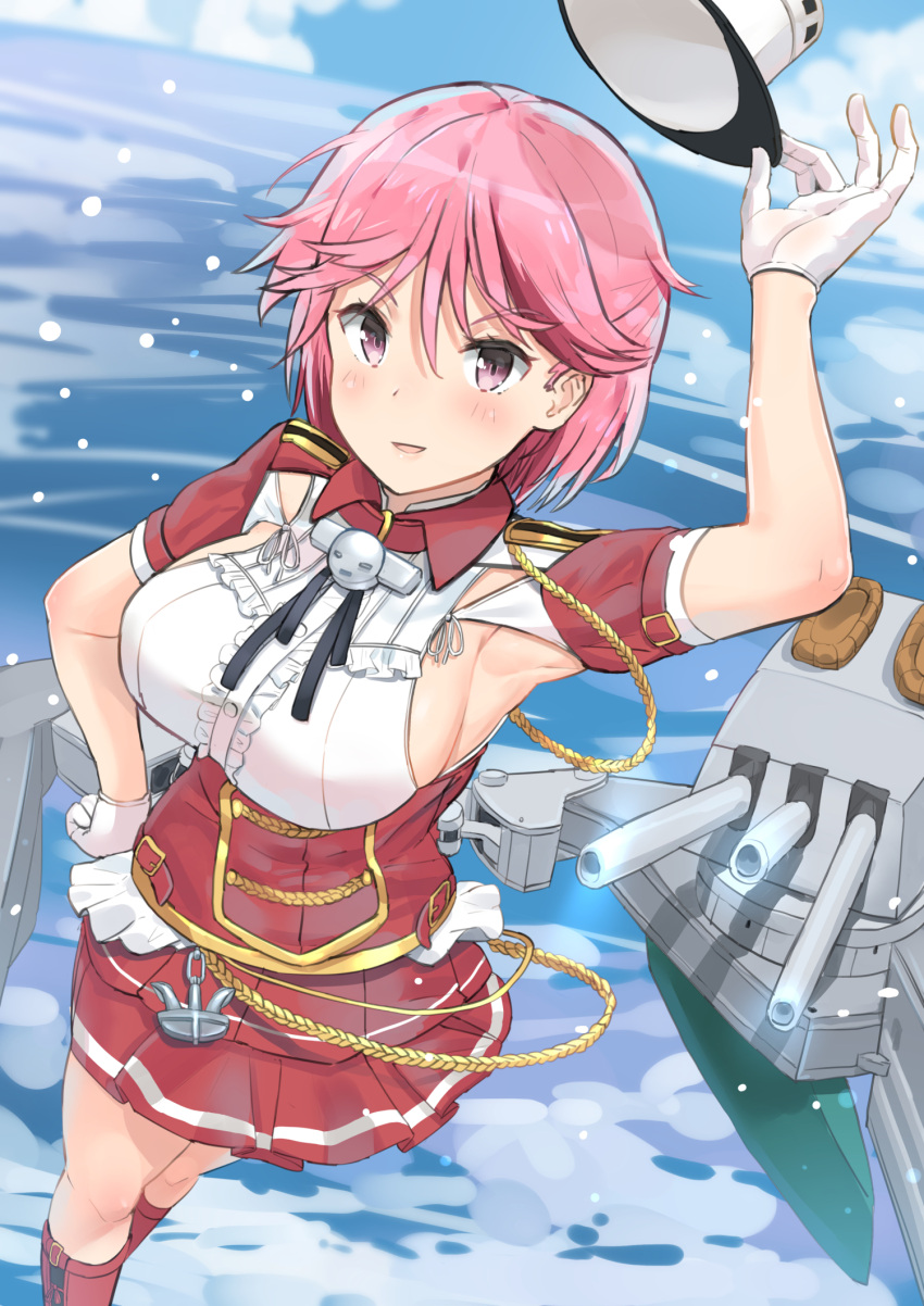 Safebooru - 1girl anchor arm up armpits boots breasts commentary ...
