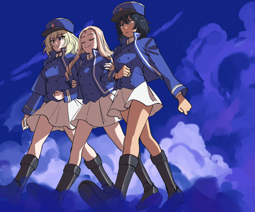 Safebooru 3girls Andou Girls Und Panzer Bangs Bc Freedom Emblem 