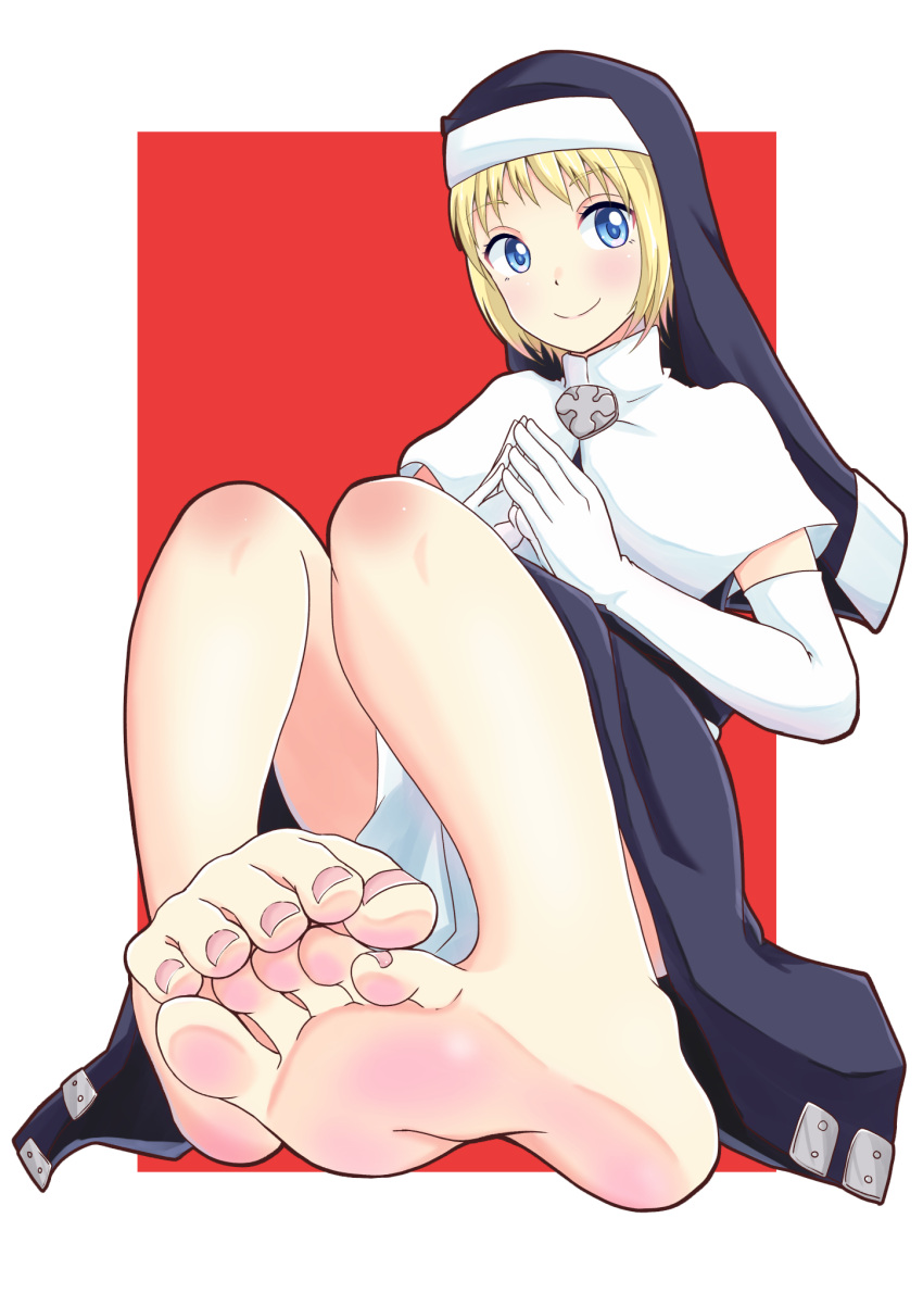 feet gloves habit highres iris(en'en_no_shoubotai) leafar legs looking...