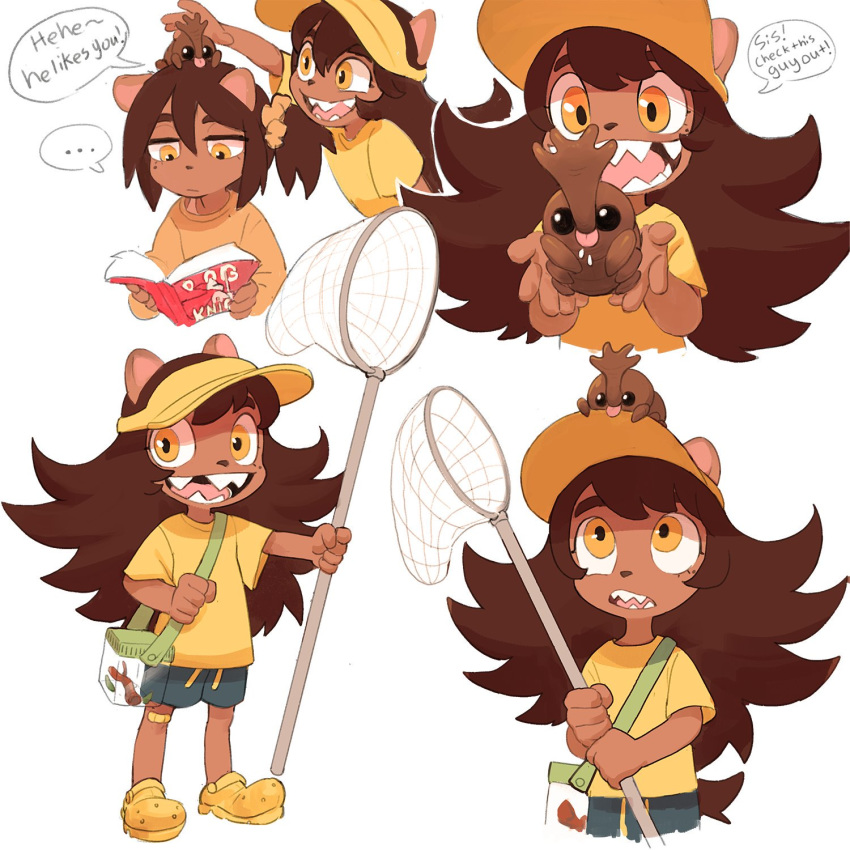 Senapi Insect Safebooru - androgynous animal ears beetle book brown hair bug ...