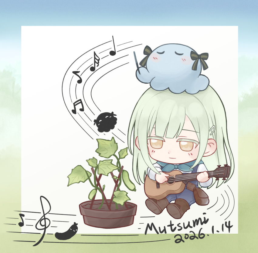 Safebooru - 1girl absurdres acoustic guitar bang dream! bang dream! it ...