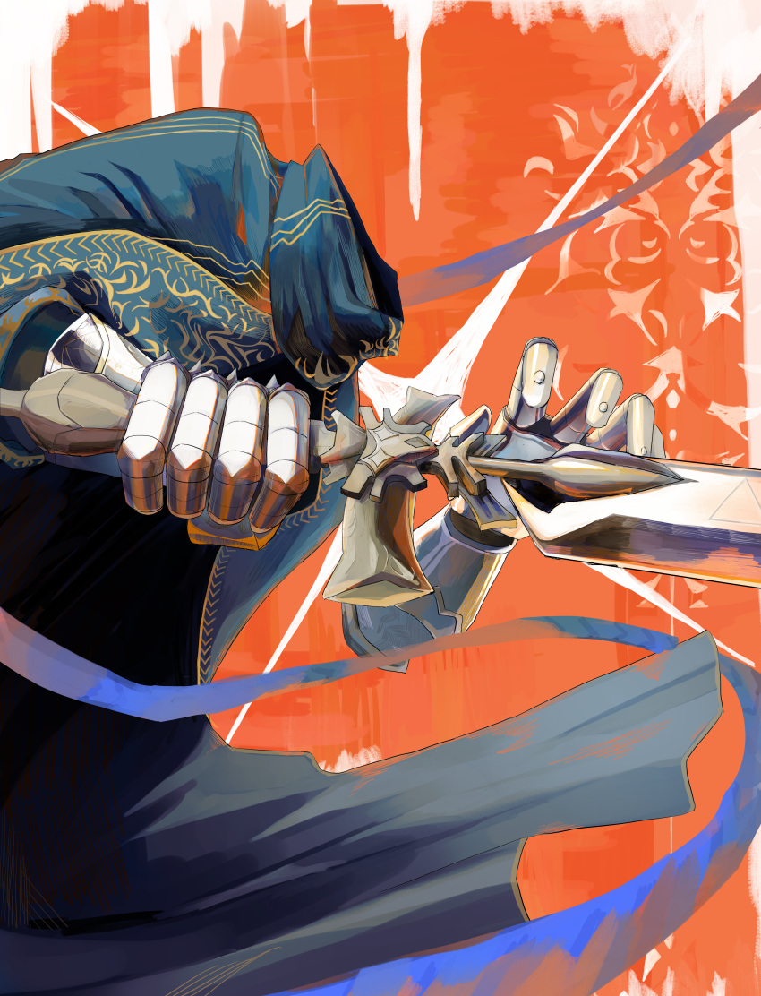 Safebooru - 1boy a knight (reverse:1999) absurdres blue cape cape ...