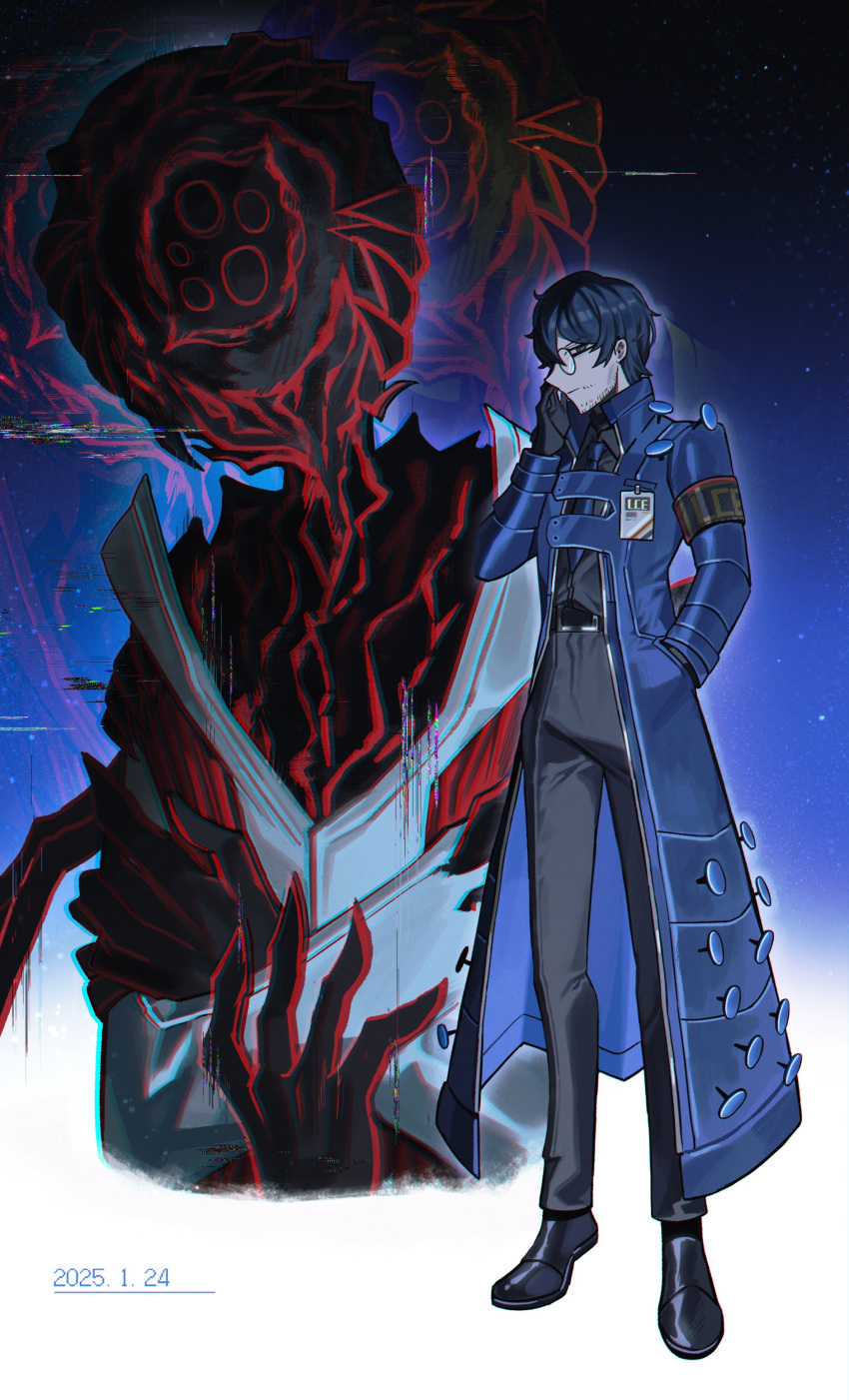 Safebooru - 1boy absurdres aedd (e.g.o) armband asdf1211950 black ...