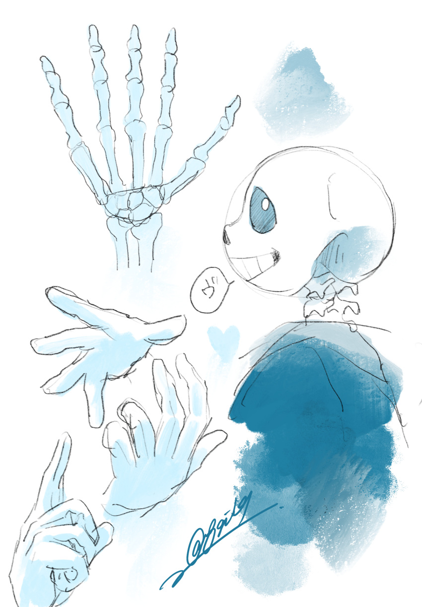 Sans Main Safebooru - 1boy bone gloves grin hand focus highres hollow eyes male ...