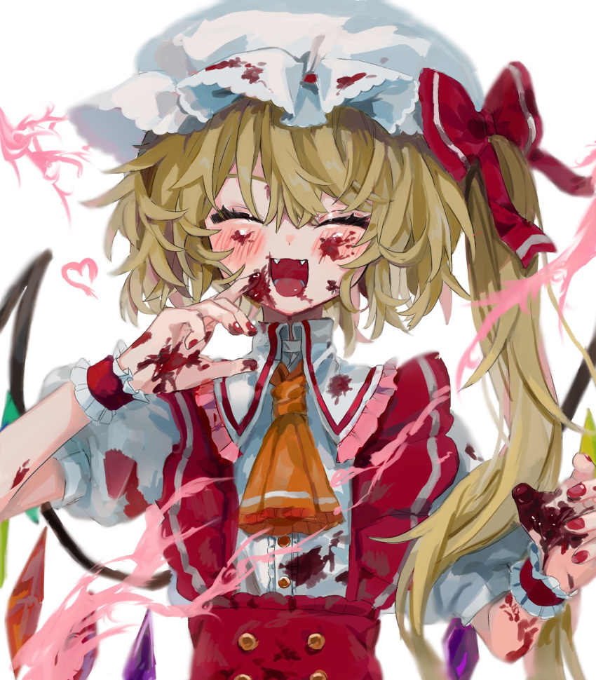 ...blonde_hair blood blood_on_face bloody_clothes bloody_hands blush closed...