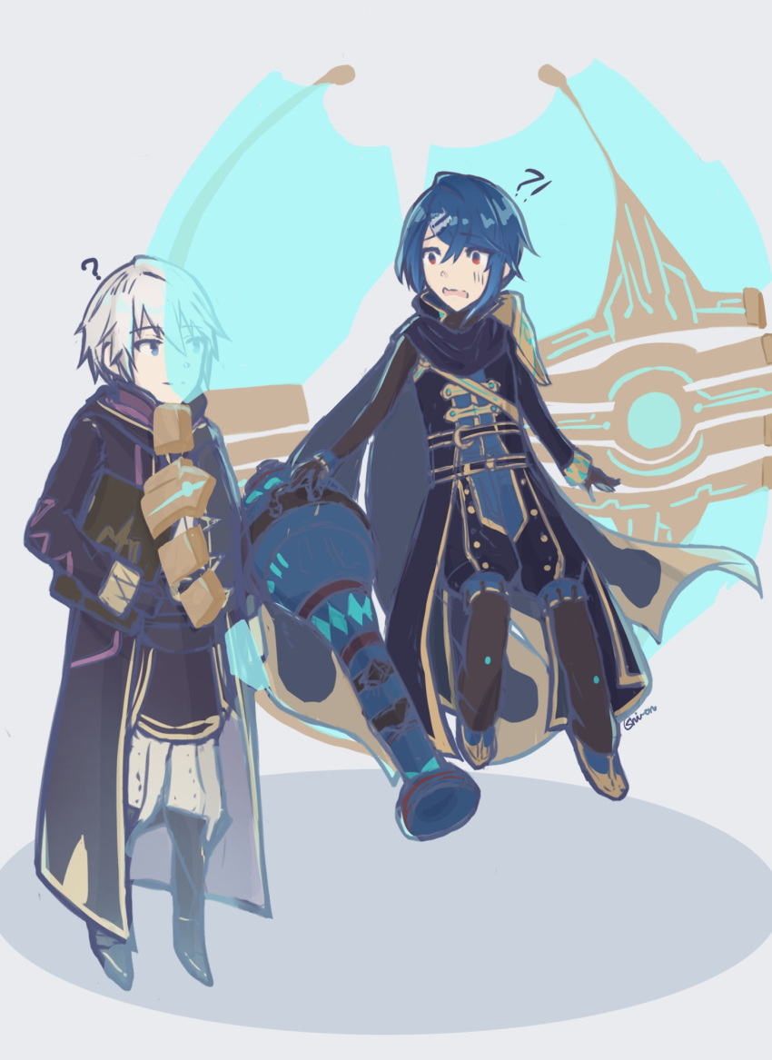 Safebooru - 2boys alcryst (fire emblem) alternate costume blue hair ...