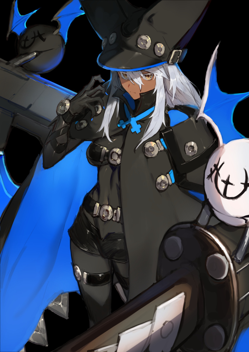 Safebooru - 1girl alternate costume black gloves black headwear breasts