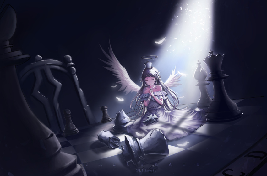 Safebooru - 1girl absurdres angel angel wings bandages bishop (chess ...