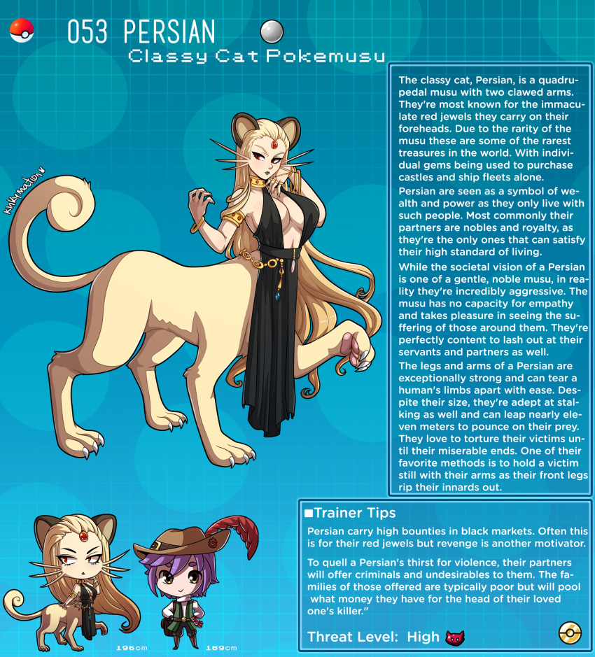 ...claws dress english_commentary english_text forehead_jewel gen_1_pokemon hat highres jewel...