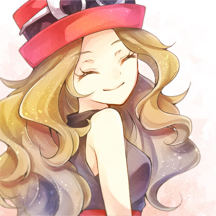 hat highres long_hair parted_bangs pokemon pokemon(game) pokemon_xy red_hea...
