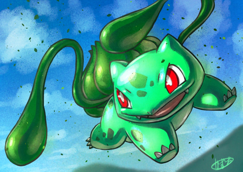 Safebooru - blurry bright pupils bulbasaur claws commentary request day ...