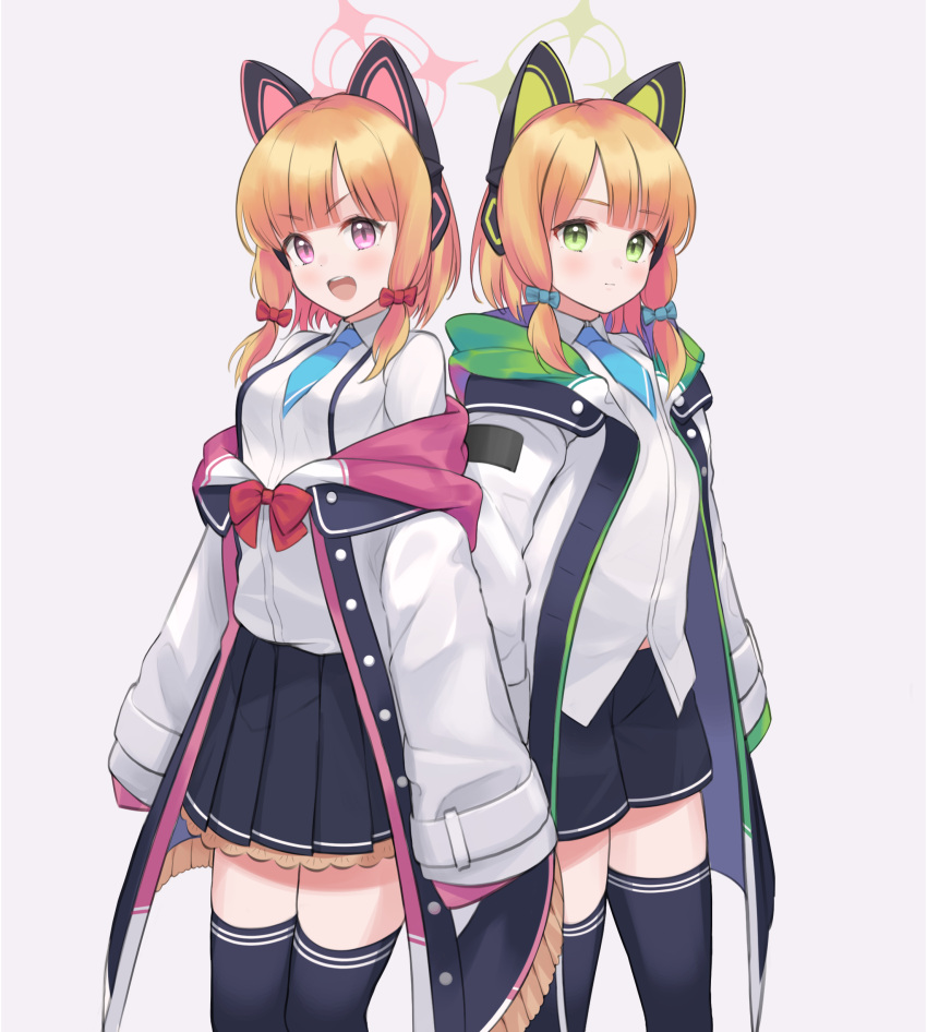 Safebooru - 2girls absurdres blonde hair blue archive cat ear