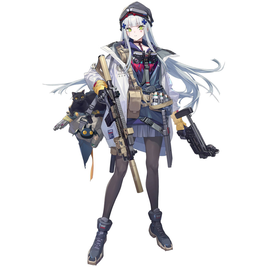 Safebooru - 1girl acog assault rifle dual wielding girls' frontline ...