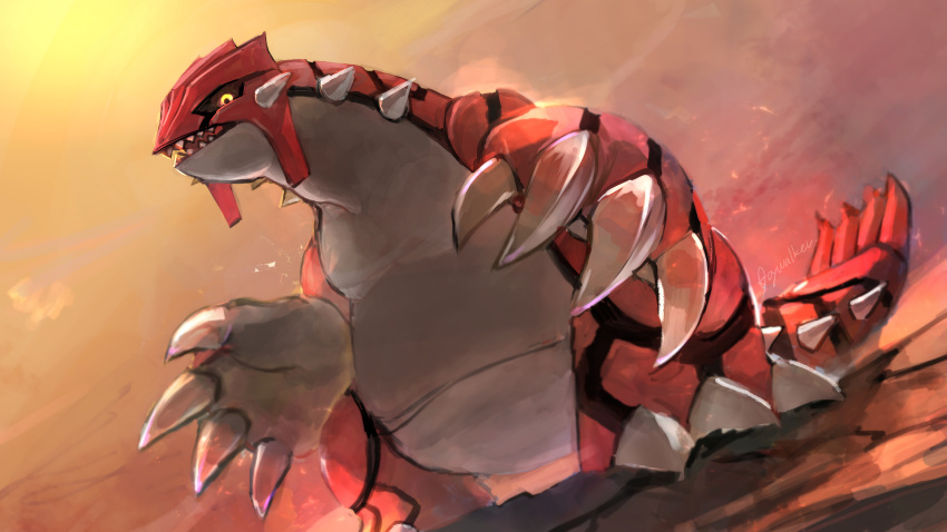 ...groudon highres legendary_pokemon looking_at_viewer looking_down no_huma...
