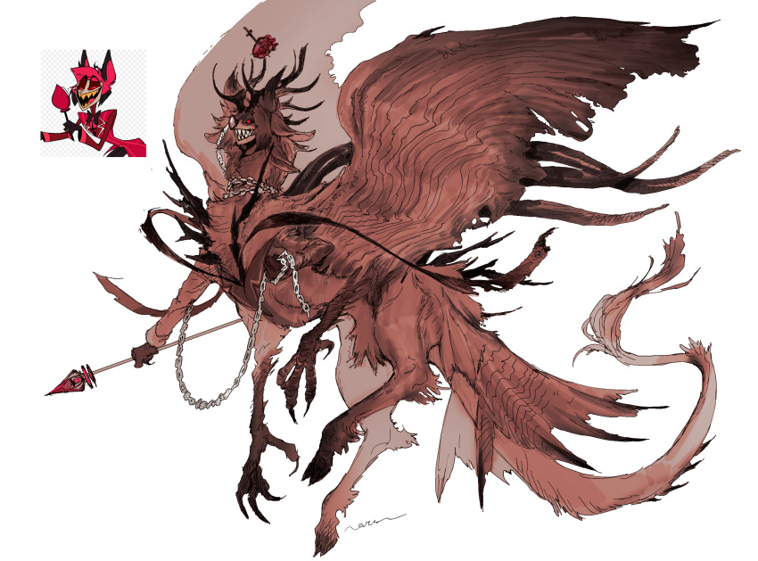 Safebooru - 1boy alastor (hazbin hotel) antlers chain full body hazbin ...