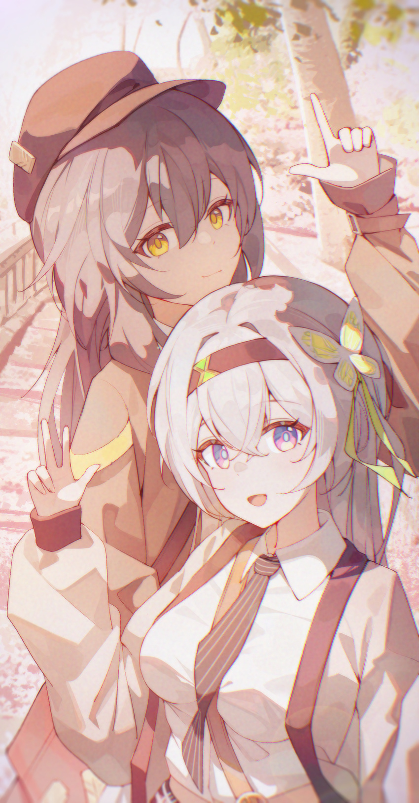 Safebooru - 2girls :d breasts firefly (honkai: star rail) gleam lin shi ...