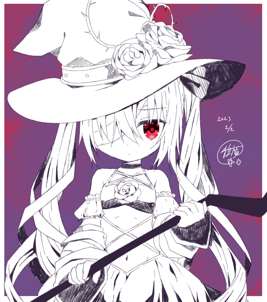 Safebooru - 1girl artist name bandage over one eye clothing cutout ...