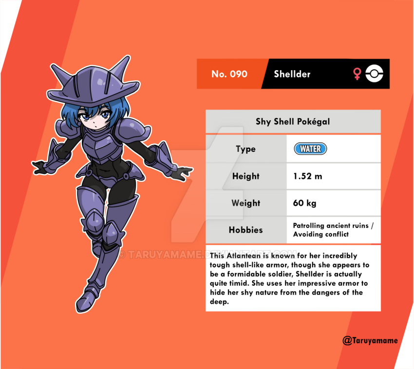 Shellder Character Safebooru - 1girl armor artist name bad source black bodysuit blue eyes ...