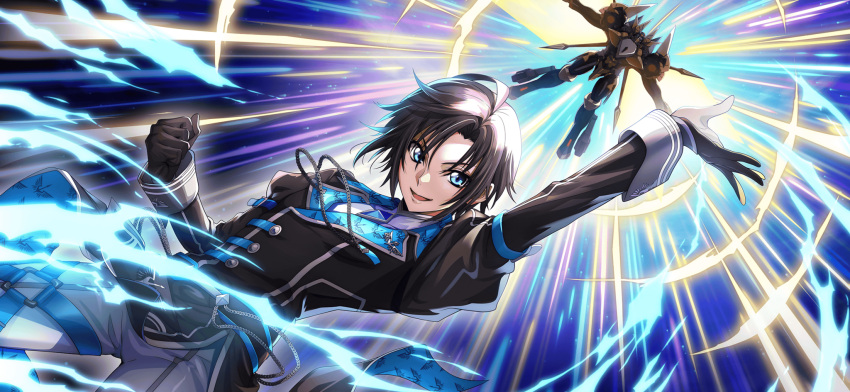 Mittens Code Geass Safebooru - 1boy black gloves black hair black jacket blue eyes code ...