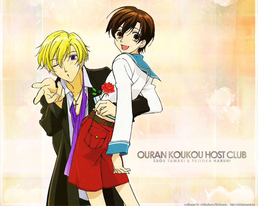 Safebooru Fujioka Haruhi Ouran High School Host Club Suou Tamaki